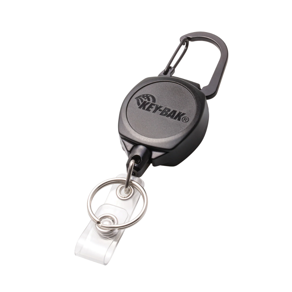 KEY-BAK - Sidekick Twist-Free Carabiner Retractable Keychain and Badge Reel