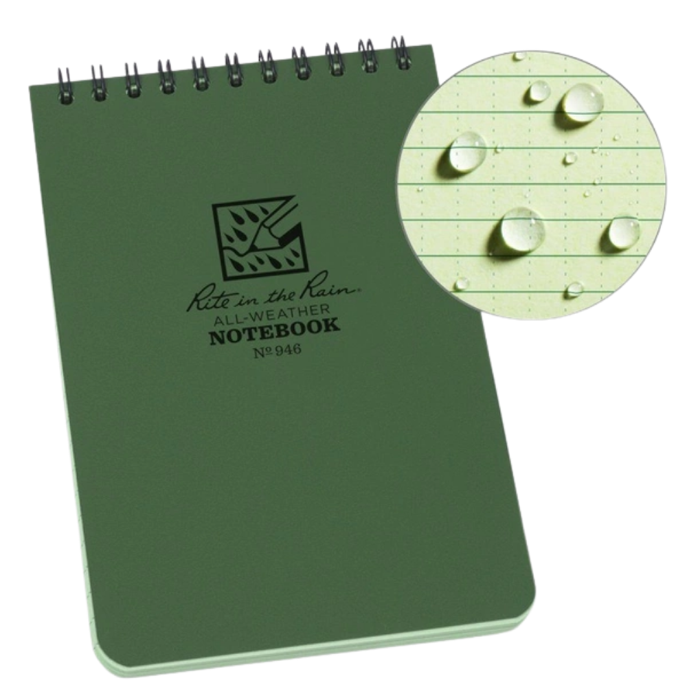 Rite in the Rain - No.946 Top Spiral 4x6 Notebook Universal | Green