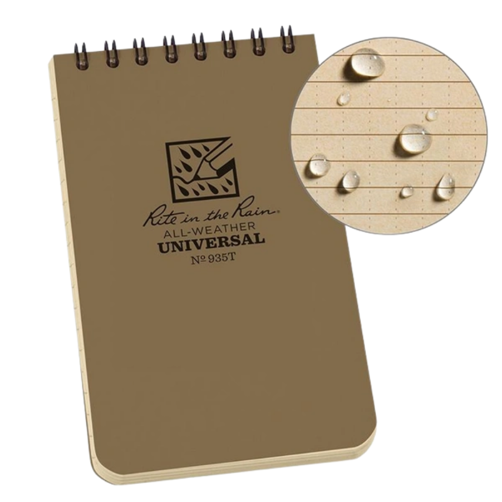 Rite in the Rain - No.935T 3" x 5" Top Spiral Notebook | Tan
