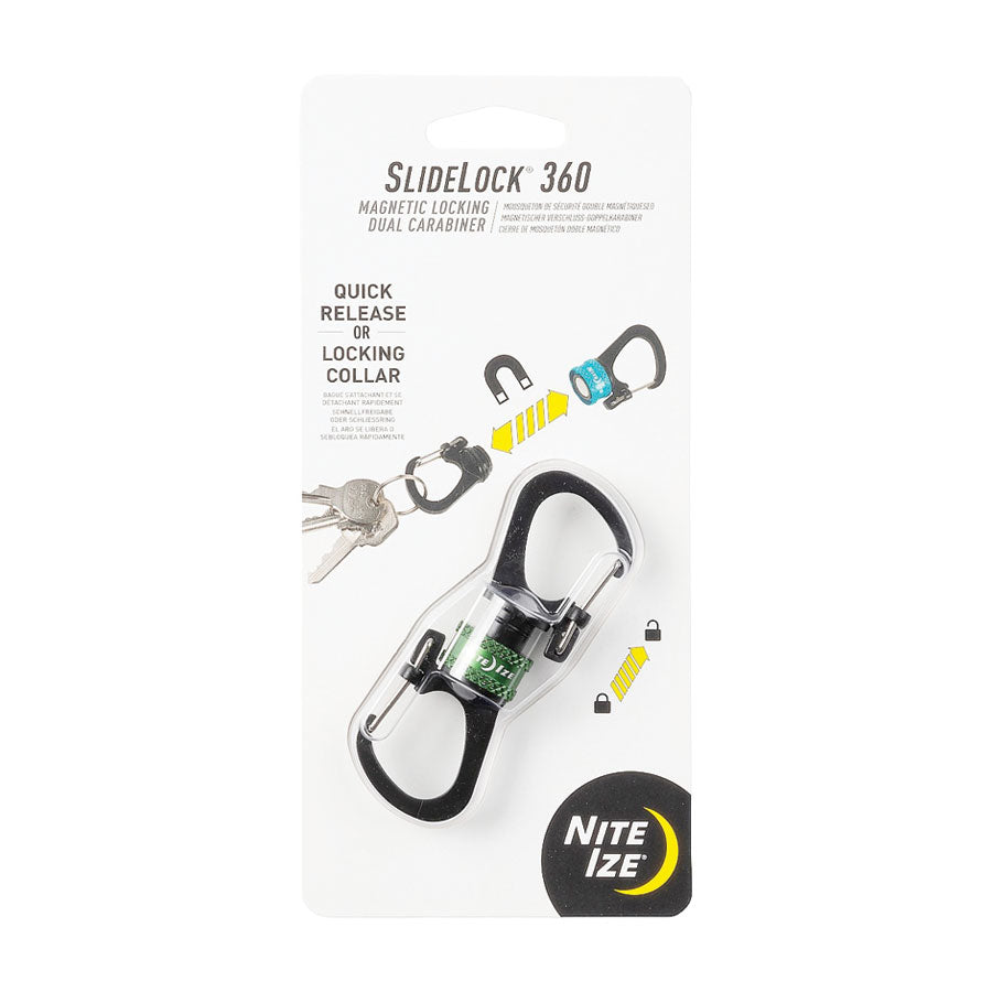 Nite Ize SlideLock 360° Magnetic Locking Carabiner Olive-Outdoor and Survival-Nite-Ize-TacSource