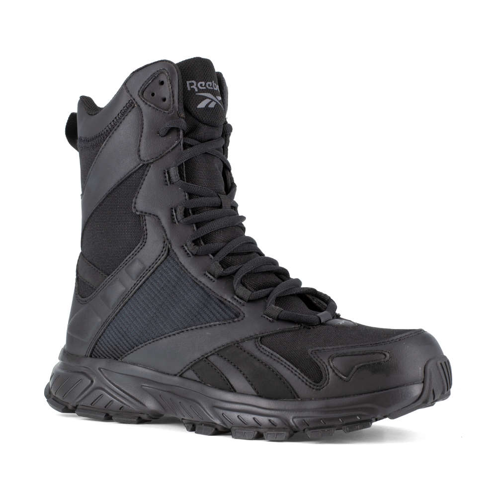 Reebok Hyperium Tactical men's 8-inch trail running tactical boot, angled view of the outer side