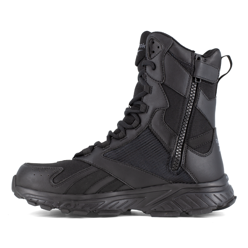 Reebok Hyperium Tactical men's 8-inch trail running tactical boot, side view of the inner side