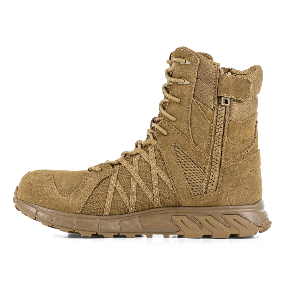 Reebok Trailgrip Tactical 8 side zip boot, side view of the inner side