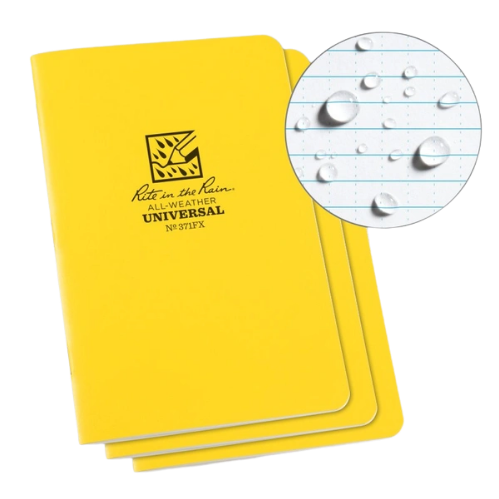 Rite in the Rain - No.371FX Stapled Notebook Universal (Pack of 3) | Yellow