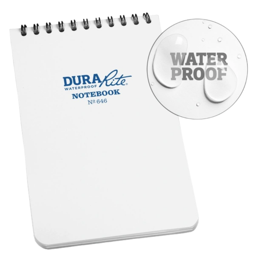 Rite in the Rain - Top Spiral Durarite Notebook Universal | White