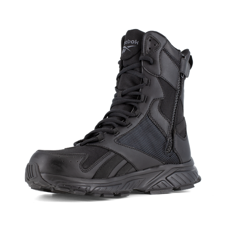 Reebok Hyperium Tactical men's 8-inch trail running tactical boot, angled view of the inner side