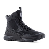 Reebok Nano X1 Adventure 6 tactical side zip boot in black, angled view of the outer side