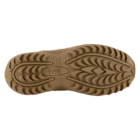 Reebok Rapid Response 8 side zip composite toe boot in coyote, view of the outsole tread from below